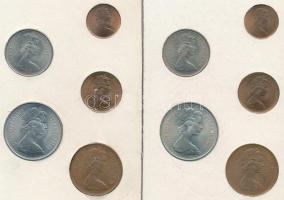 Nagy-Britannia 1968-1971. 1/2p-10p (5xklf) "Nagy-Britannia első decimális érméi" forgalmi ...
