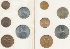 Nagy-Britannia 1968-1971. 1/2p-10p (5xklf) "Nagy-Britannia első decimális érméi" forgalmi ...