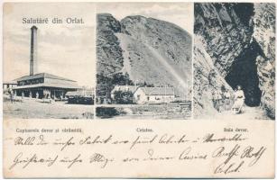 Orlát, Winsberg, Orlat (Szeben, Sibiu); Cuptoarele devar si caramida, Cetatea, Baia devar / Téglagyár kemencéje, vár, bánya / brick factory kiln, brickworks, castle ruins, mine. Ed. G. Baciu (fa)