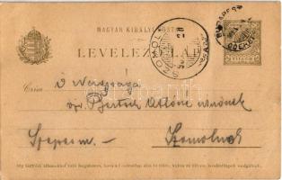 1903 Budapest Április 18-án. Kézzel rajzolt humoros művészlap / hand-drawn humor art postcard (kis s...