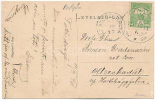 1915 Polyán, Poiana Sibiului, Flussau (Szeben); piac a Fő téren, templom / market on the main square...