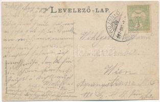 1907 Barcarozsnyó, Rozsnyó, Rosenau, Rasnov; Kirchgasse / Templom utca, vár. Georg Gutt kiadása / st...