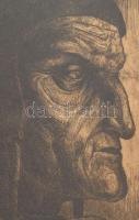 Haranghy Jenő (1894-1951): Dante, 1921. Rézkarc, papír, jelzett a karcon, üvegezett fakeretben, 32x2...