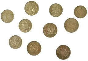 NDK 1972. 5M Cu-Ni "Meissen" + 1971. 20M Cu-Ni "Ernst Thalmann" + 1972. 10M Cu-Ni "Buchenwald emlékmű" + 20M Cu-Ni "Schiller" + 20M Cu-Ni "Wilhelm Pieck" + 1973. 20M Cu-Ni "Otto Grotewohl" + 1973. 10M Cu-Ni "10. Világifjúsági Találkozó" + 1974. 10M Cu-Ni "25 éves az NDK" + 1979. 20M Cu-Ni "30 éves az NDK" + 1986. 10M Cu-Ni "Ernst Thalmann születésének 100. évfordulója" T:AU,XF  GDR 1972. 5 Mark Cu-Ni "Meissen + 1971. 20 Mark Cu-Ni "Ernst Thalmann" + 1972. 10 Mark Cu-Ni "Buchenwald Memorial" + 20 Mark Cu-Ni "Schiller" + 20 Mark Cu-Ni "Wilhelm Pieck" + 1973. 20 Mark Cu-Ni "Otto Grotewohl" + 1973. 10 Mark Cu-Ni "10th World Festival of Youth and Students" + 1974. 10 Mark "25th Anniversary GDR" + 1979. 20 Mark Cu-Ni "30th Anniversary GDR" + 1986. 10 Mark Cu-Ni "100th Anniversary - Birth of Ernst Thalmann" C:XF,VF