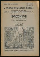 1944 A csurgói református kollégium évkönyve az 1943-44. iskolai évről. Közli: Bodó Jenő kollégiumi igazgató. Pápa, 1944, Főiskolai-ny., 170 p. Kiadói papírkötés, kissé sérült, foltos borítóval.