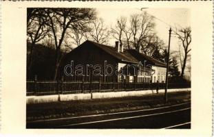 1938 Budapest II. Hűvösvölgy, családi ház a Völgy utcában a villamossínek mellett. photo