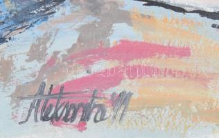 Stojiljkovic, Aleksandra (-): Csónak a vízparton. Akril karton, jelezve balra lent. Hátoldalán autog...