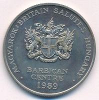 Nagy-Britannia 1989. "Barbican Centre - Magyarok: Britannia üdvözli Magyarországot" kétold...