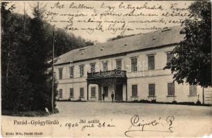 1906 Parád-gyógyfürdő, Ibl szálló. Klein Mór kiadása (EM)