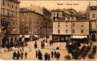 Fiume, Rijeka; Piazza Dante, Lloyd / square, shops (EK)