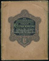 1916 Az Országos Magyar Királyi Iparművészeti Iskola Évkönyve 1915-1916. Szerk.: Nádler Róbert. Bp., Pátria-ny., 70 p. Gazdag képanyaggal illusztrálva. Kiadói papírkötés, sérült gerinccel, sérült és foltos borítóval, foltos lapokkal, utolsó lap hiányzik, megviselt állapotban.