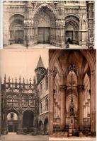 Rouen - 16 db RÉGI nagyméretű francia város képeslap / 16 pre-1945 French big size town-view postcar...