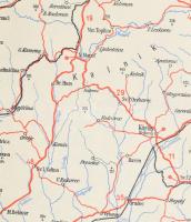 cca 1942 Magyarország autótérképe a visszacsatolt területekkel, tervezte: Tallián Ferenc, 1 : 400.00...