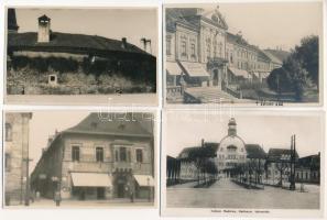 Kassa, Kosice; - 4 db RÉGI város képeslap és 13 db fotó / 4 pre-1945 town-view postcards and 13 photos