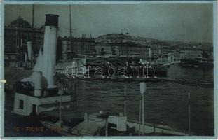 1924 Fiume, Rijeka; SM Tb 65 osztrák-magyar torpedónaszád / K.u.K. Kriegsmarine Torpedoboot 65 (ex Hydra) / Austro-Hungarian torpedo boat in the port