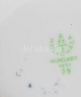 Hollóházi váza. Sárga virágmintával, jelzett, hibátlan, m: 14,5 cm