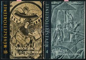 Művészettörténet sorozat 4 kötete (1,4, 7,18): 
Wessetzky Vilmos: A művészetek őskora; 
Wessetzky ...