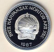 Mongólia 1987. 25T Ag "WWF-Hópárduc" T:PP Csak 25.000db! Tanúsítvánnyal!