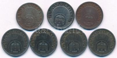 1940. 10f Fe (3x) + 1942. 10f Fe (4x) T:AU-VF oxidáció