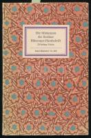 Die Miniaturen der Berliner Baisonqur - Handschrift. 28 farbige Tafeln von Hrsg. von Volkmar Enderlein. Insel-Bücherei Nr. 865. Leipzig, 1969, Insel-Verlag. Német nyelven. Kiadói kartonált papírkötés.