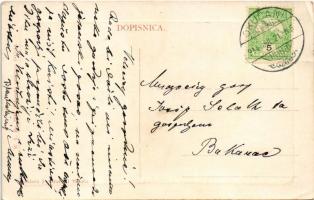 1914 Okucsány, Okucani; Zeljezni most rieke Slobostine / vasúti híd a Slobostina folyón. W.L. Bp. 73...