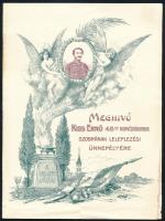 1906 Nagybecskerek, meghívó Kiss Ernő emlékszobrának leleplezésére