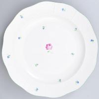 Herendi Tertia kínáló, háncsnyomott peremmel, jelzett, hibátlan, d: 32 cm