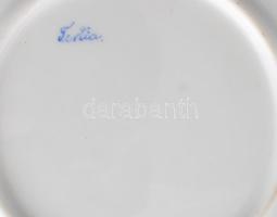 Herendi Tertia kínáló, háncsnyomott peremmel, jelzett, hibátlan, d: 32 cm
