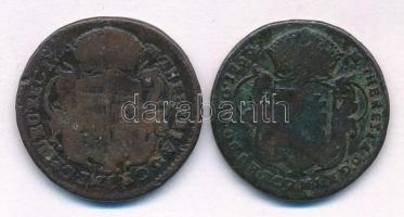 1763-1766. Rézdenár "Mária Terézia / Zárt korona" (2xklf) T:F