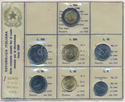 Olaszország 1986. 5L-100L (5xklf) forgalmi sor fóliatokban T:UNC Italy 1986. 5 Lire - 100 Lire (5xdiff) coin set in foil pack C:UNC