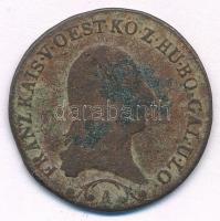 Ausztria 1812A 1kr Cu "I. Ferenc" T:F patina Austria 1812A 1 Kreuzer Cu "Franz I" C:F patina Krause KM#2112