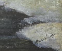 Mednyánszky jelzéssel: Tél itáj. Olaj, vászon. 31x41 cm Dekoratív fakeretben