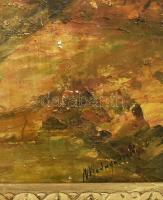 Mednyánszky jelzéssel: Erdei út. Olaj, fatábla. 27x37 cm Dekoratív, kissé sérült fakeretben