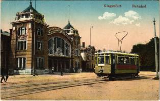 1913 Klagenfurt, Bahnhof / railway station, tram (Rb)