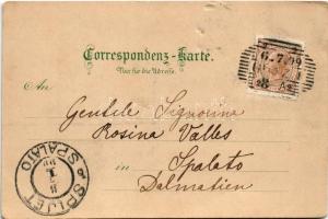 1899 (Vorläufer) Graz, Annastrasse, Friseur / street, shops, hairdresser (Rb)