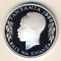 Tanzánia 1986. 100Sh Ag "WWF-Afrikai elefánt" T:PP Csak 25.000db! Tanúsítvánnyal!