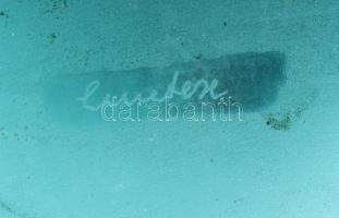 Murano Cenedese Blue Ocean oválváza. Terv.: Cenedese Vetri, cca 1960, fújt és kézzel formázott, az ó...