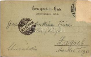 1898 (Vorläufer) Praha, Prague, Prága; Král. hrad / castle in winter (cut)