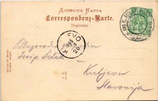 1905 Trebinje, Schwimmschule / swimming school + "K. UND K. MILIT. POST SARAJEVO" (EK)