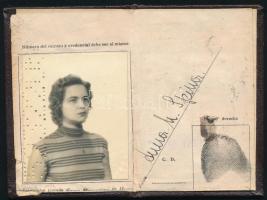 1955 Argentin személyi igazolvány magyar származású személy részére