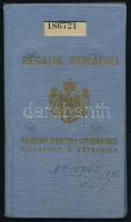 1936 Román útlevél magyar konzuli bélyegekkel is