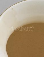 1874 körül, Zsolnay virágmintás díszváza. Festett porcelánfajansz. Szűkülő talpról szélesedő gömböly...