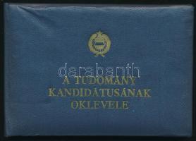 1987 Kandidátusi oklevél, többek között Mádl Ferenc aláírásával