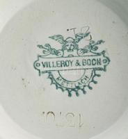 cca 1900, Villeroy & Boch Mettlach Stein porcelán judaika boroskorsó. Opalinüveget utánzó krémpo...