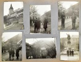 cca 1960-1970 Régi fotóalbum benne családi és uti- és kirándulásfotókkal, kb. 170-180 fotó, benne Ba...