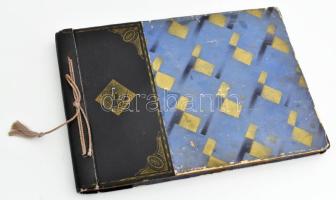 cca 1960-1970 Régi fotóalbum benne családi és uti- és kirándulásfotókkal, kb. 170-180 fotó, benne Ba...