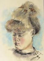 Olvashatatlan jelzéssel, többféle alkotó, XX. sz.: 10 db akt, portré és plakátterv. Vegyes technika,...