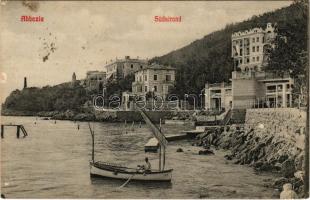 1912 Abbazia, Opatija; Südstrand (kis szakadás / small tear)