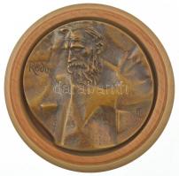 Farkas Ferenc (1958-) 2007. "Rodin" egyoldalas, öntött bronz emlékérem, az ÉKE tagsági érme, peremen "3/35" sorszámmal, eredeti fa tokban (80mm) T:UNC