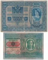 Vegyes: 1912. 100K piros "DEUTSCHÖSTERREICH" felülbélyegzéssel + Ausztria 1919. (1902.) 10...